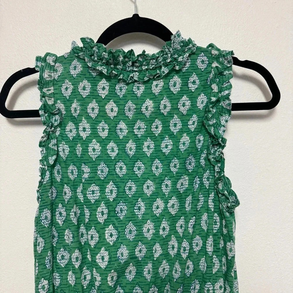 EUC $215 Anna Cate Morgan Mini Dress - Block Print Mini Ruffle Tiered Preppy - Picture 8 of 8